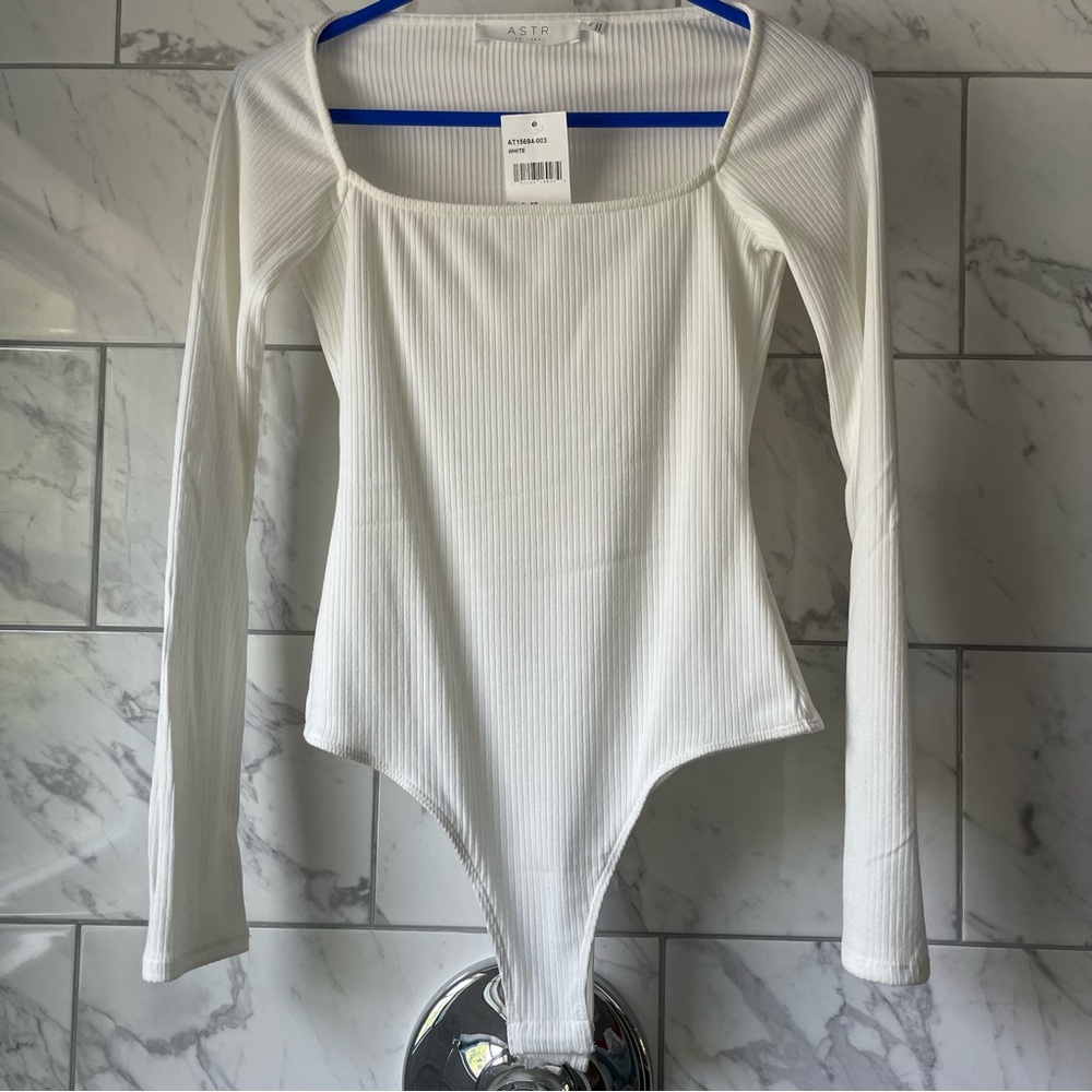 NWT Square Neck Long Sleeve Bodysuit